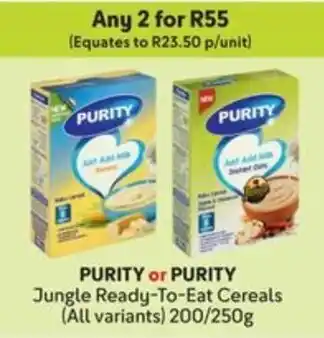 Makro PURITY or PURITY Jungle Ready-To-Eat Cereals offer