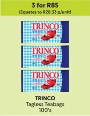 Makro TRINCO Tagless Teabags offer