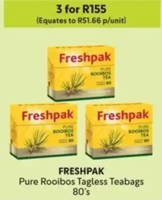 Makro FRESHPAK Pure Rooibos Tagless Teabags offer