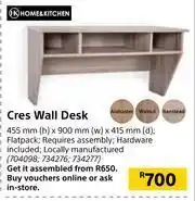 Builders Warehouse Home&Kitchen Cres Wall Desk-455mm(h) x 900mm(w) x 415mm(d) offer