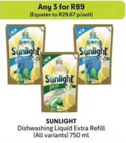 Makro SUNLIGHT Dishwashing Liquid Extra Refill offer