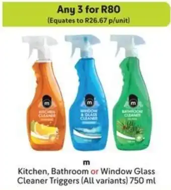 Makro m Kitchen, Bathroom or Window Glass Cleaner Triggers offer