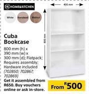 Builders Warehouse Home&Kitchen Cuba Bookcase-800mm(h) x 390mm(w) x 300mm(d) offer