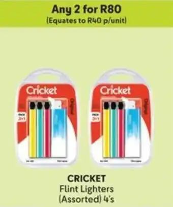 Makro CRICKET Flint Lighters offer