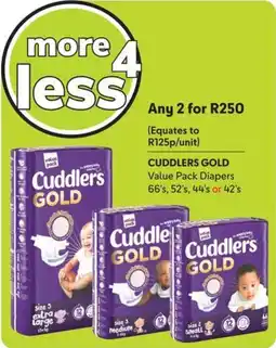 Makro CUDDLERS GOLD Value Pack Diapers offer