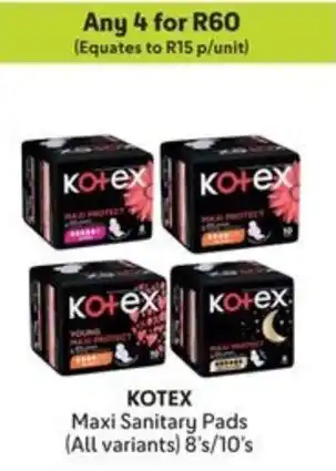 Makro KOTEX Maxi Sanitary Pads offer