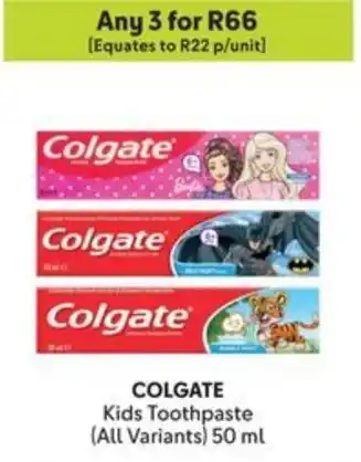 Makro COLGATE Kids Toothpaste offer