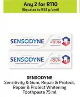 Makro SENSODYNE Sensitivity & Gum, Repair & Protect, Repair & Protect Whitening Toothpaste offer