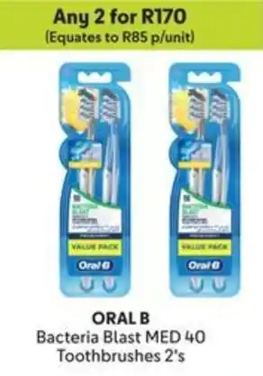 Makro ORAL B Bacteria Blast MED 40 Toothbrushes offer