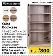 Builders Warehouse Home&Kitchen Cuba Bookcase-1.2m(h) x 600mm(w) x 300mm(d) offer