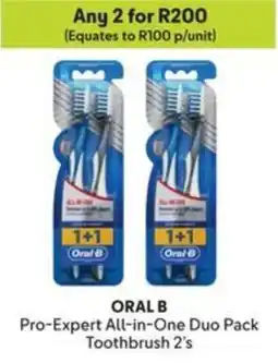 Makro ORAL B Pro-Expert All-in-One Duo Pack Toothbrush offer