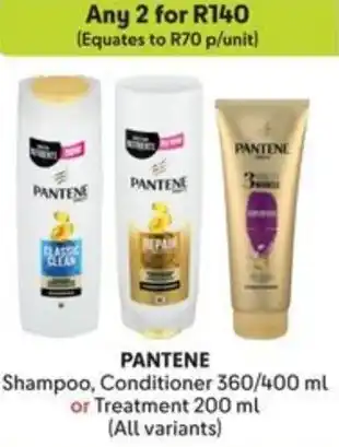 Makro PANTENE Shampoo, Conditioner or Treatment offer