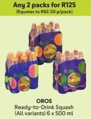 Makro OROS Ready-to-Drink Squash offer