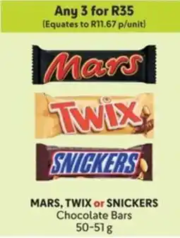 Makro MARS, TWIX or SNICKERS Chocolate Bars offer