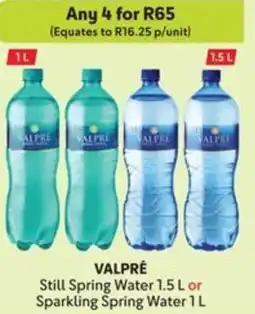 Makro VALPRÉ Still Spring Water or Sparkling Spring Water offer