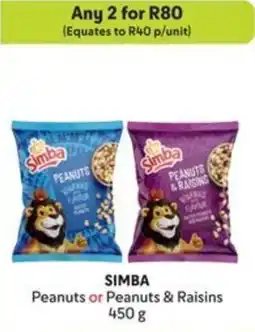 Makro SIMBA Peanuts or Peanuts & Raisins offer