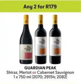 Makro GUARDIAN PEAK Shiraz, Merlot or Cabernet Sauvignon offer