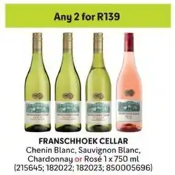 Makro FRANSCHHOEK CELLAR Chenin Blanc, Sauvignon Blanc, Chardonnay or Rosé offer