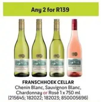 Makro FRANSCHHOEK CELLAR Chenin Blanc, Sauvignon Blanc, Chardonnay or Rosé offer