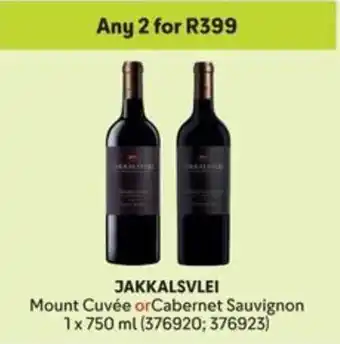 Makro JAKKALSVLEI Mount Cuvée or Cabernet Sauvignon offer