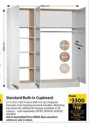 Builders Warehouse Home&Kitchen Standard Built In Cupboard-2.1m(h) x 1.82m(w) x 500mm(d) offer