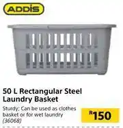 Builders Warehouse Addis 50L Rectangular Steel Laundry Basket offer