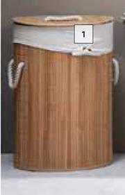 Builders Warehouse Lusso Bamboo Laundry Basket-350mm(l) x 500mm(h) offer
