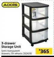 Builders Warehouse Addis 3 Drawer Storage Unit offer