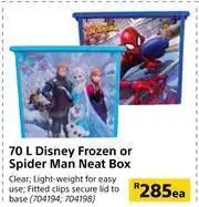 Disney Frozen Or Spider Man 70Ltr Neat Box-Each