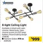 Builders Warehouse Bright Star 8 Light Ceiling Light offer