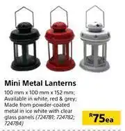 Builders Warehouse Mini Metal Lanterns-100mm x 100mm x 152mm Each offer