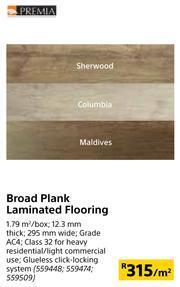 Builders Warehouse Premia Broad Plank Laminated Flooring-Per Sqm offer