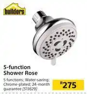 Builders Warehouse Builders 5 Function Shower Rose offer