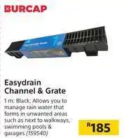 Builders Warehouse Burcap Easydrain Channel & Grate offer