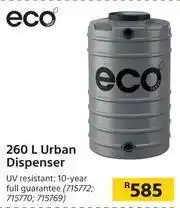 Builders Warehouse Eco 260L Urbn Dispenser offer
