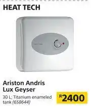 Builders Warehouse Heat Tech 30L Ariston Andris Lux Geyser offer