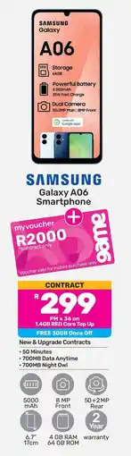 Game SAMSUNG Galaxy A06 Smartphone offer