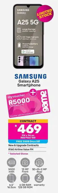 Game SAMSUNG Galaxy A25 Smartphone offer