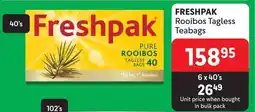 Makro FRESHPAK Rooibos Tagless Teabags offer