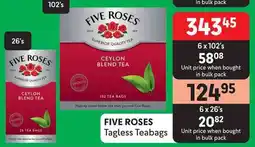 Makro FIVE ROSES Tagless Teabags offer