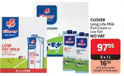 Makro CLOVER Long Life Milk (Full Cream or Low Fat) offer