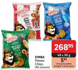 Makro SIMBA Potato Chips offer