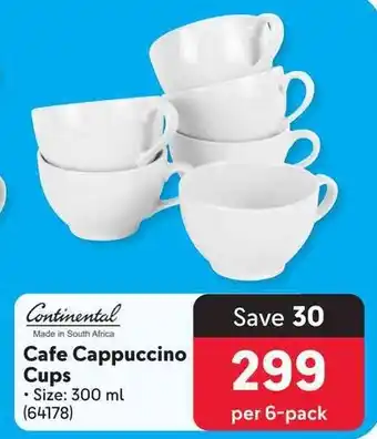 Makro Continental Cafe Cappuccino Cups offer