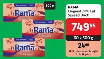 Makro RAMA Original 70% Fat Spread Brick offer