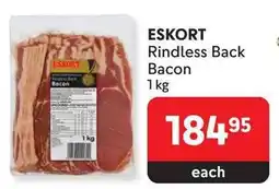 Makro ESKORT Rindless Back Bacon offer