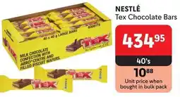 Makro NESTLÉ Tex Chocolate Bars offer