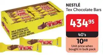 Makro NESTLÉ Tex Chocolate Bars offer