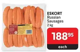 Makro ESKORT Russian Sausages offer