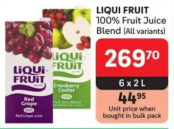 Makro LIQUI FRUIT 100% Fruit Juice Blend offer