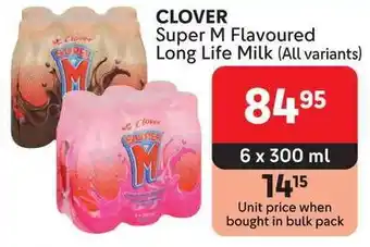 Makro CLOVER Super M Flavoured Long Life Milk offer